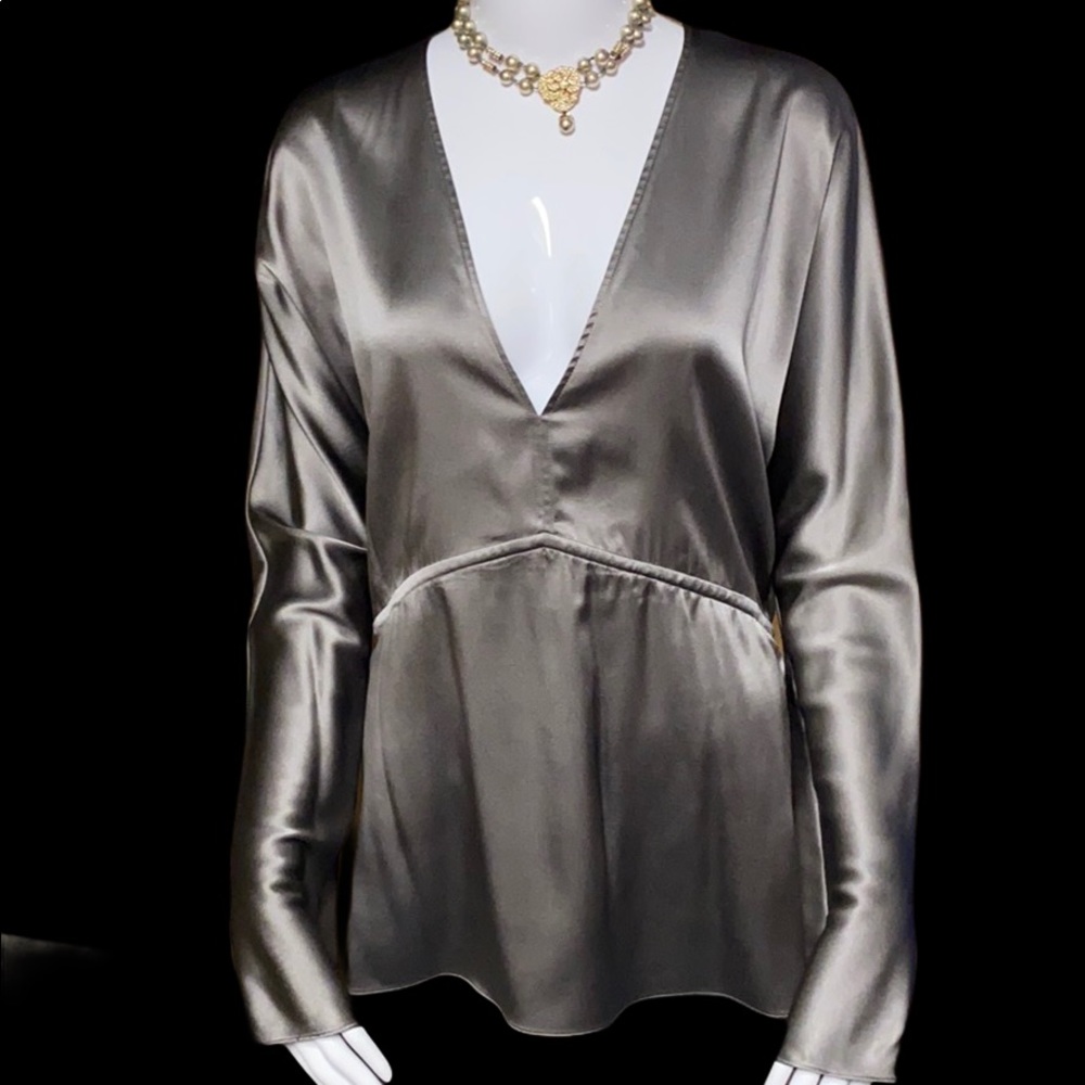 Elizabeth and James Gray Silk Blouse